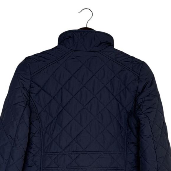 J.Crew Long Sleeve Snap Buttons Zip Up Quilt Field Jacket Patch Pockets XS Black - Picture 6 of 15